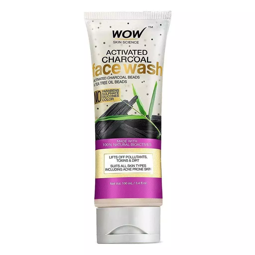 Wow Skin Science Activated Charcoal Face Wash - Deep Cleanser For Normal