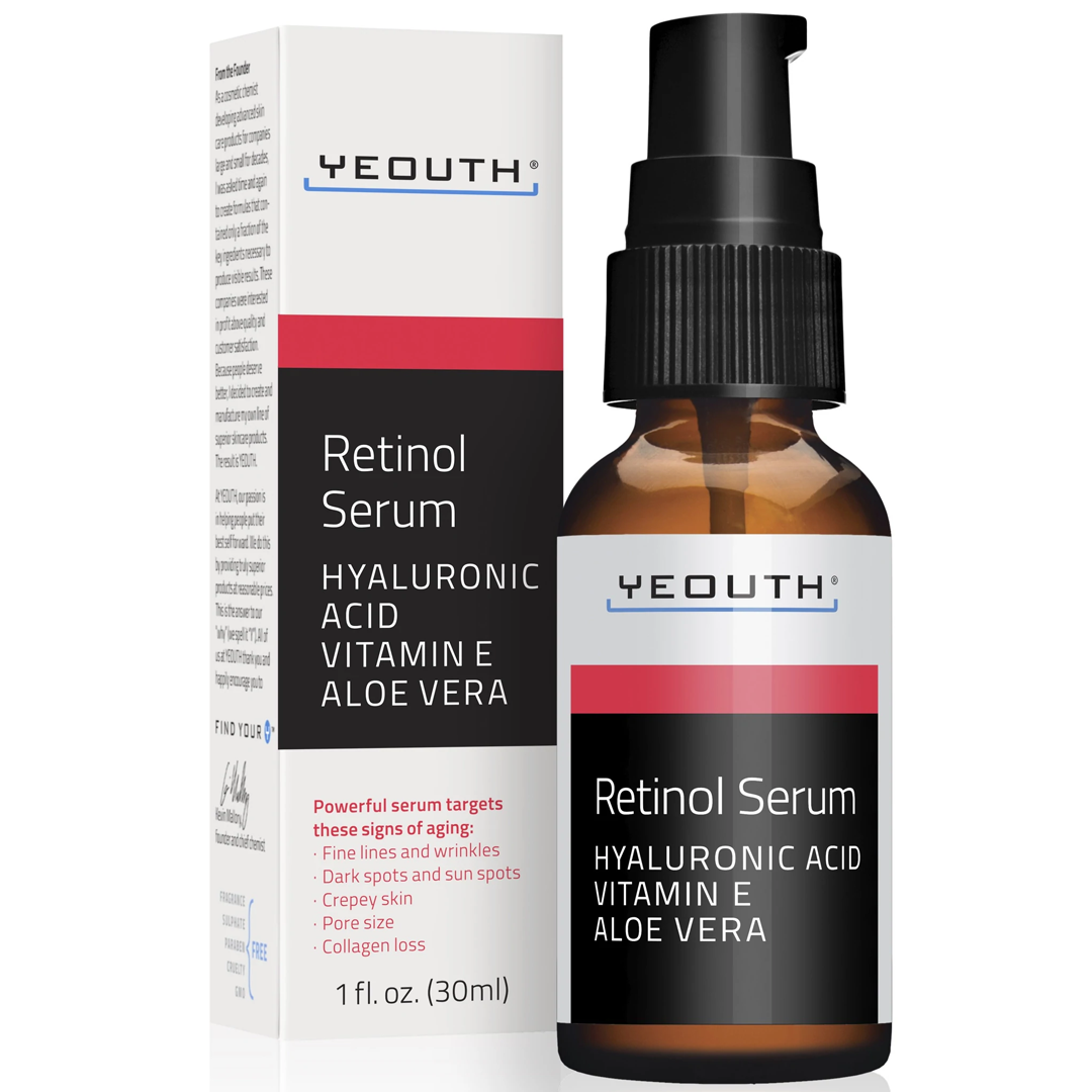 YEOUTH Retinol Serum for Face with Hyaluronic Acid Night Facial Serum