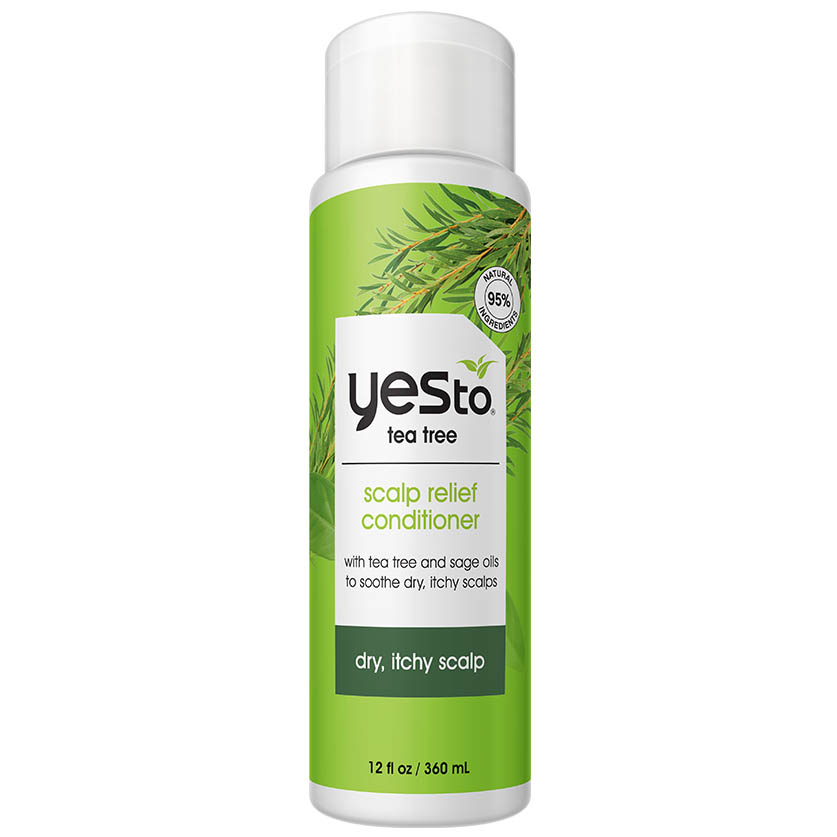 Yes To Tea Tree Scalp Relief Conditioner, Finishing Step To Calm Dry Itchy Scalp, Hydrates & Softens Hair With Long Lasting Moisture, With Tea Tree & Sage Oil, Natural, Vegan & Cruelty Free, 12 Fl Oz