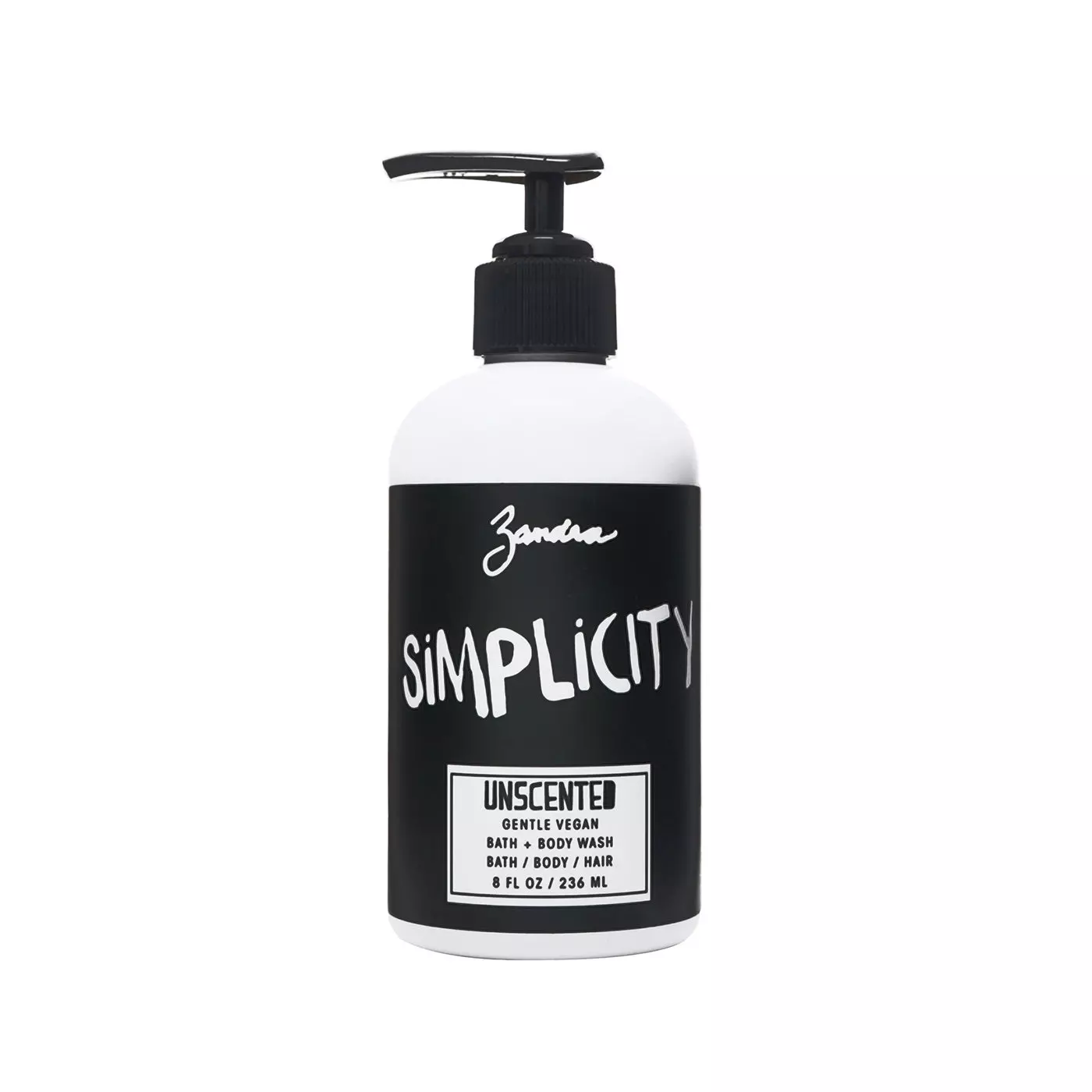 Zandra Simplicity Unscented Gentle Vegan Bath + Body Wash