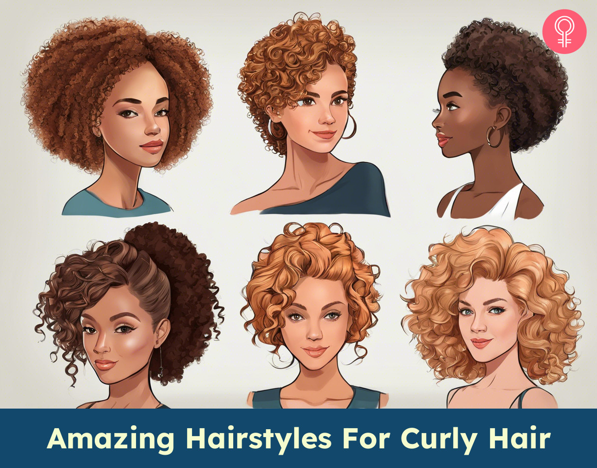 hairstyles for curly hair_illustration