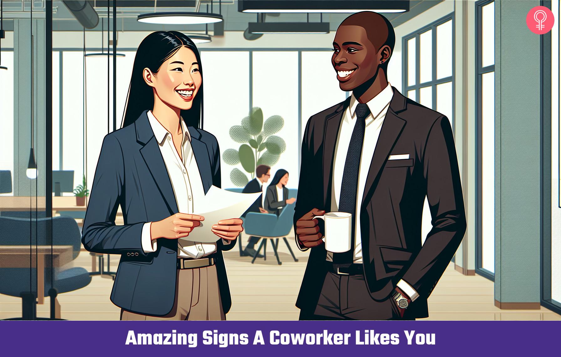 21 Amazing Signs A Coworker Likes You