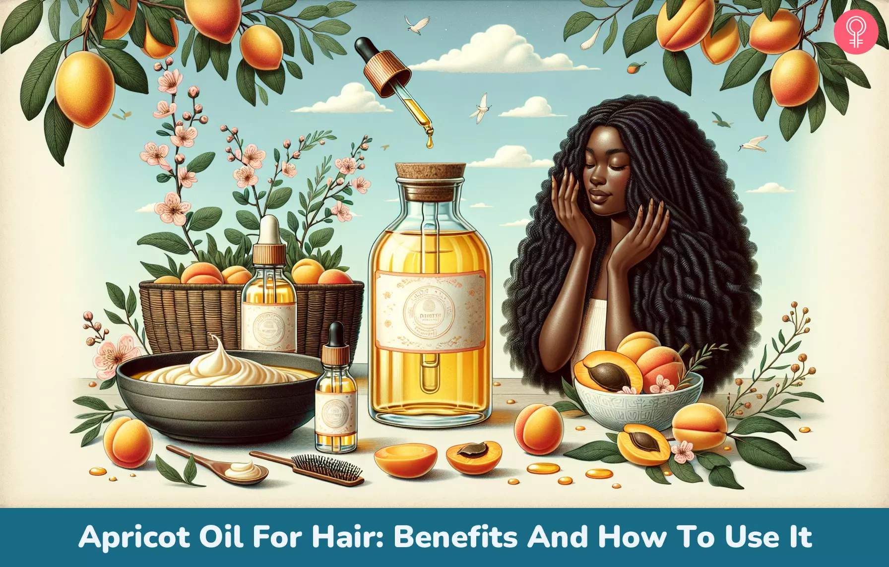 apricot oil for hair_illustration