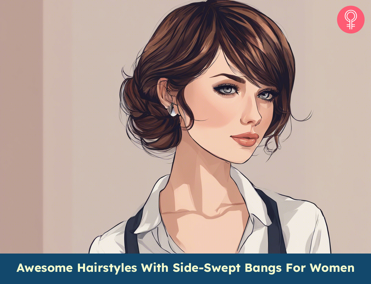 hairstyles with side-swept bangs
