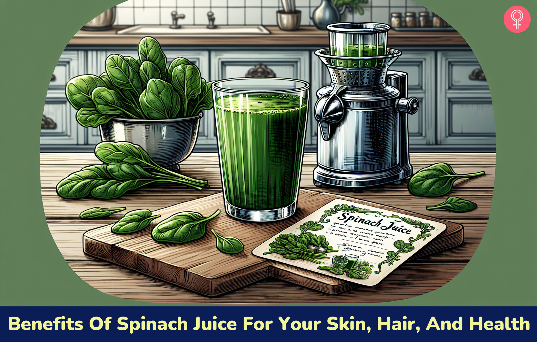 spinach juice_illustration