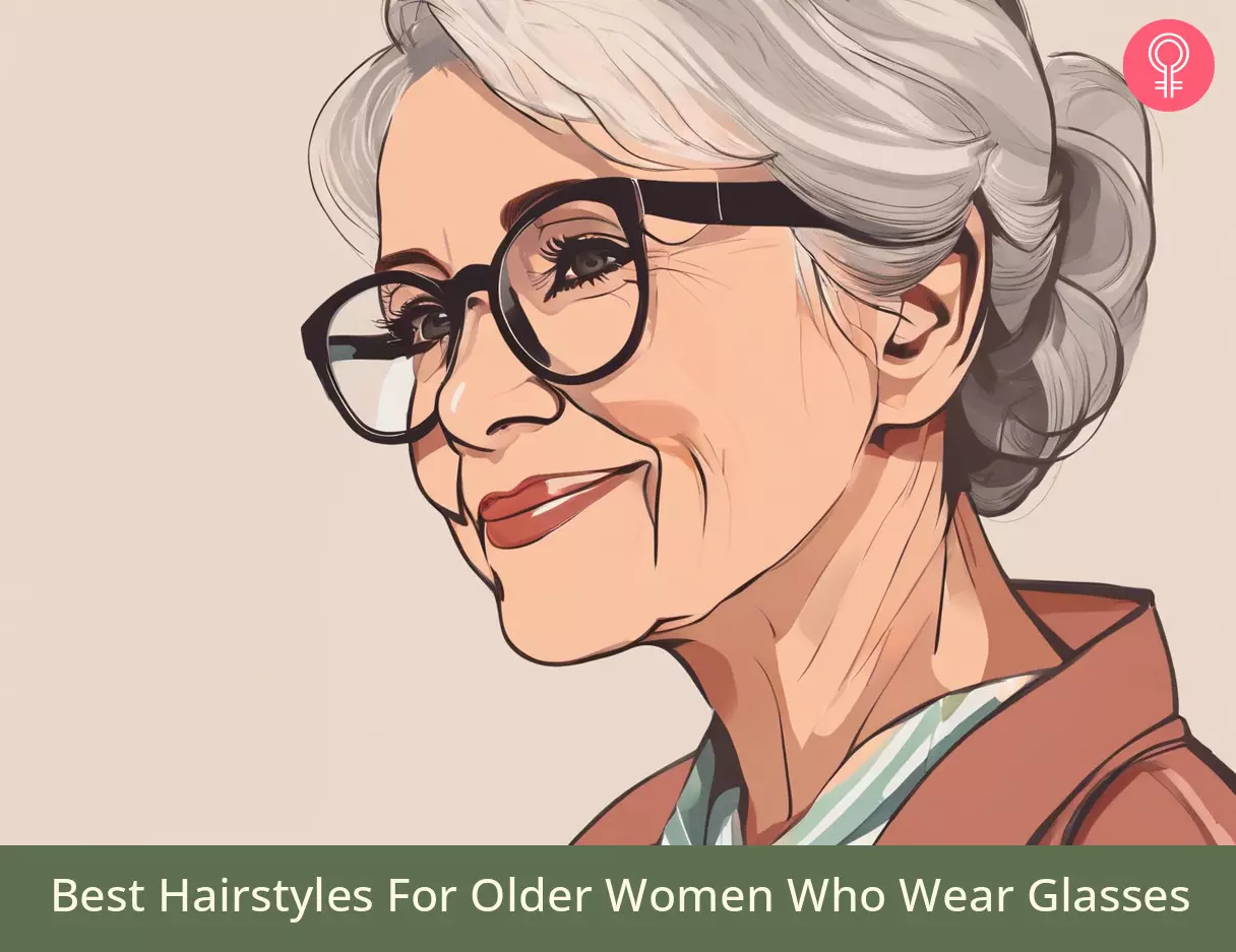 hairstyles for older women with glasses