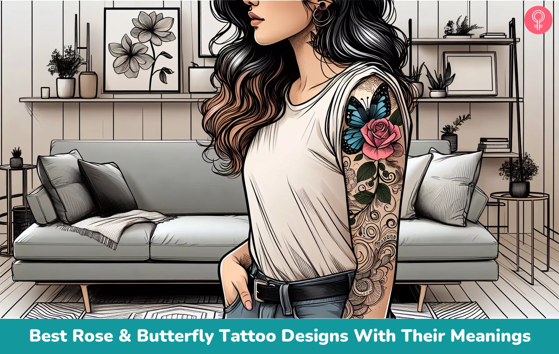 50 Best Rose & Butterfly Tattoo Designs With Their Meanings