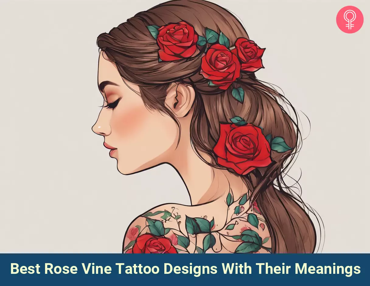 rose vine tattoo