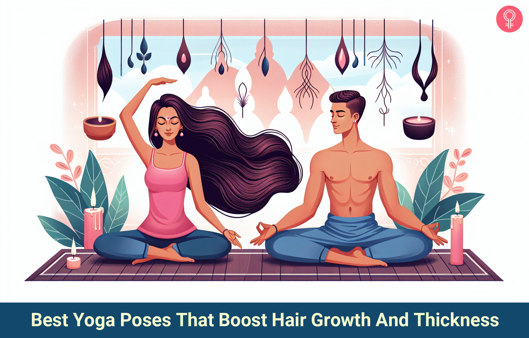yoga for hair growth_illustration
