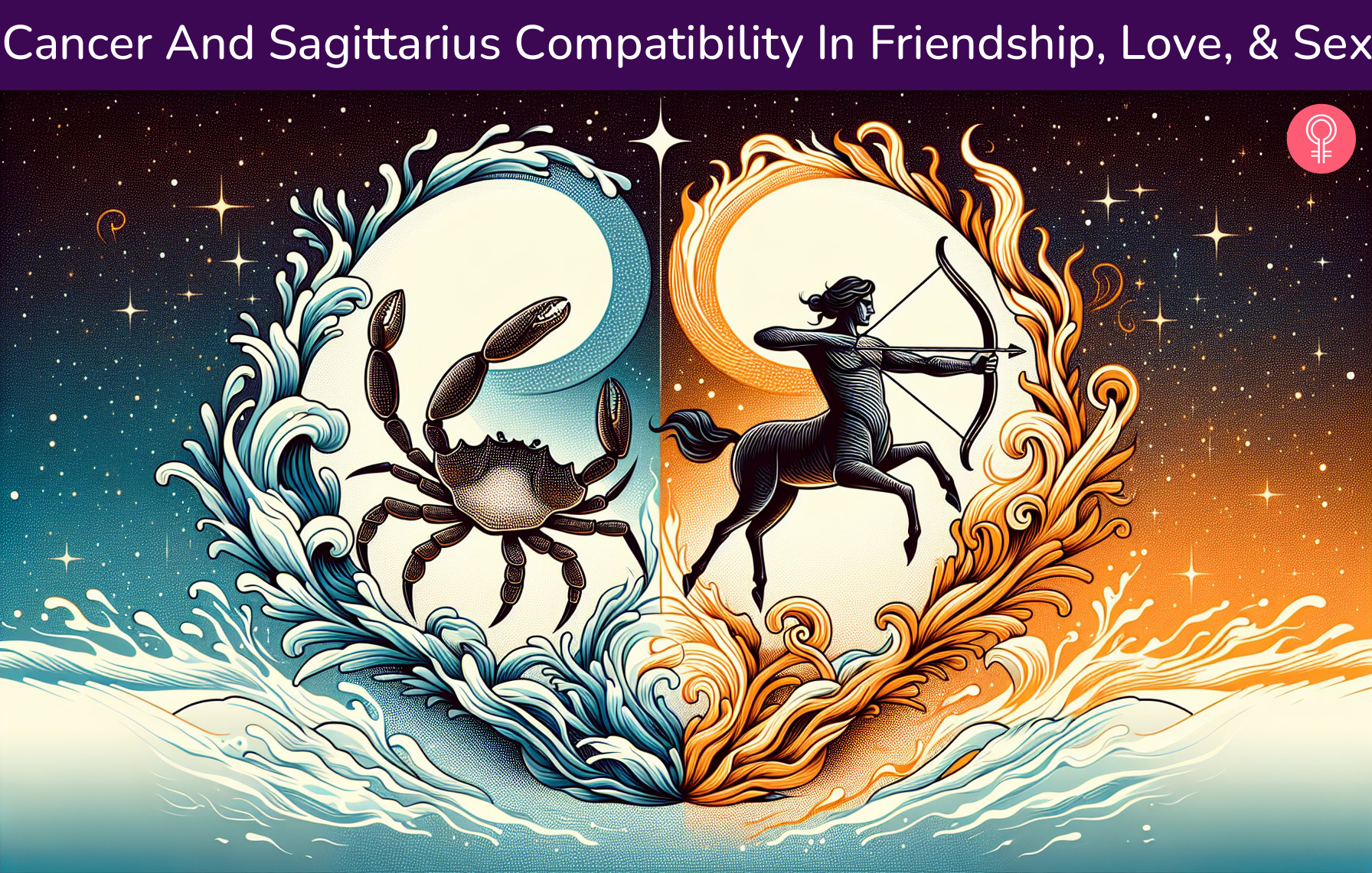 cancer and sagittarius compatibility_illustration
