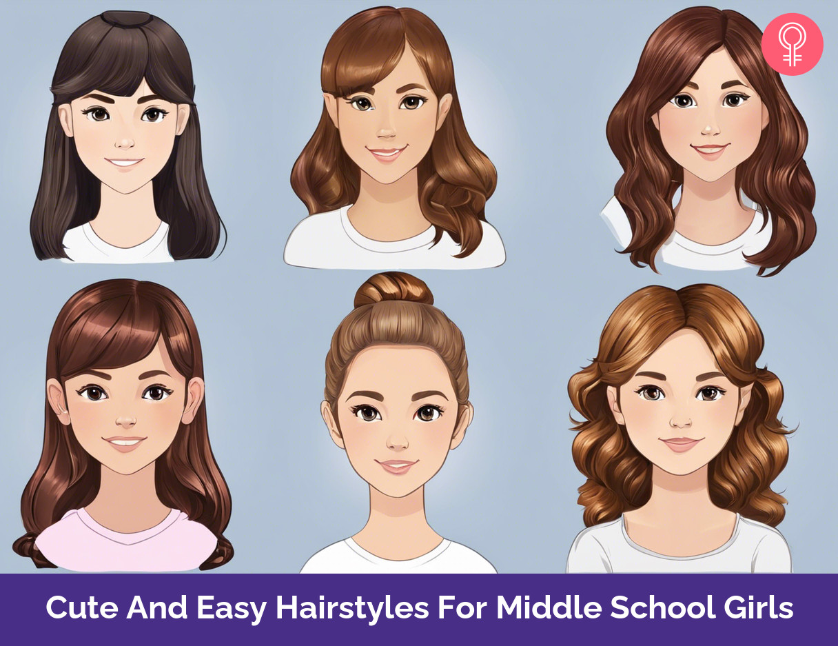 Hairstyles For Middle School Girls_illustration