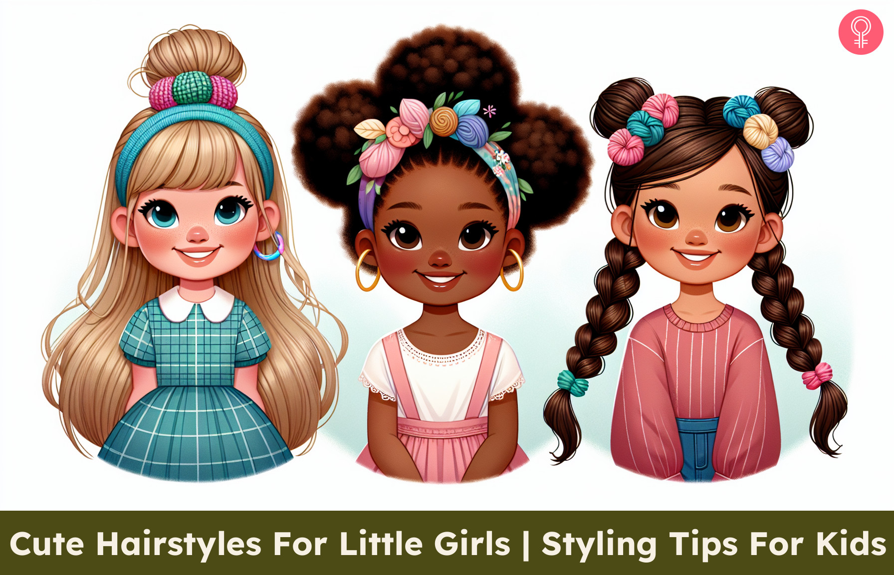 cute hairstyles for little girls_illustration
