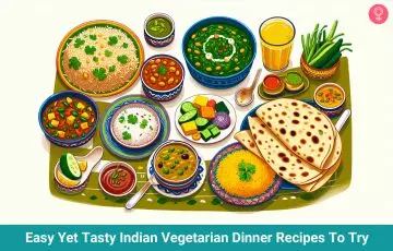 Indian vegetarian dinner recipes_illustration