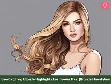 brown hair with blonde highlights_illustration