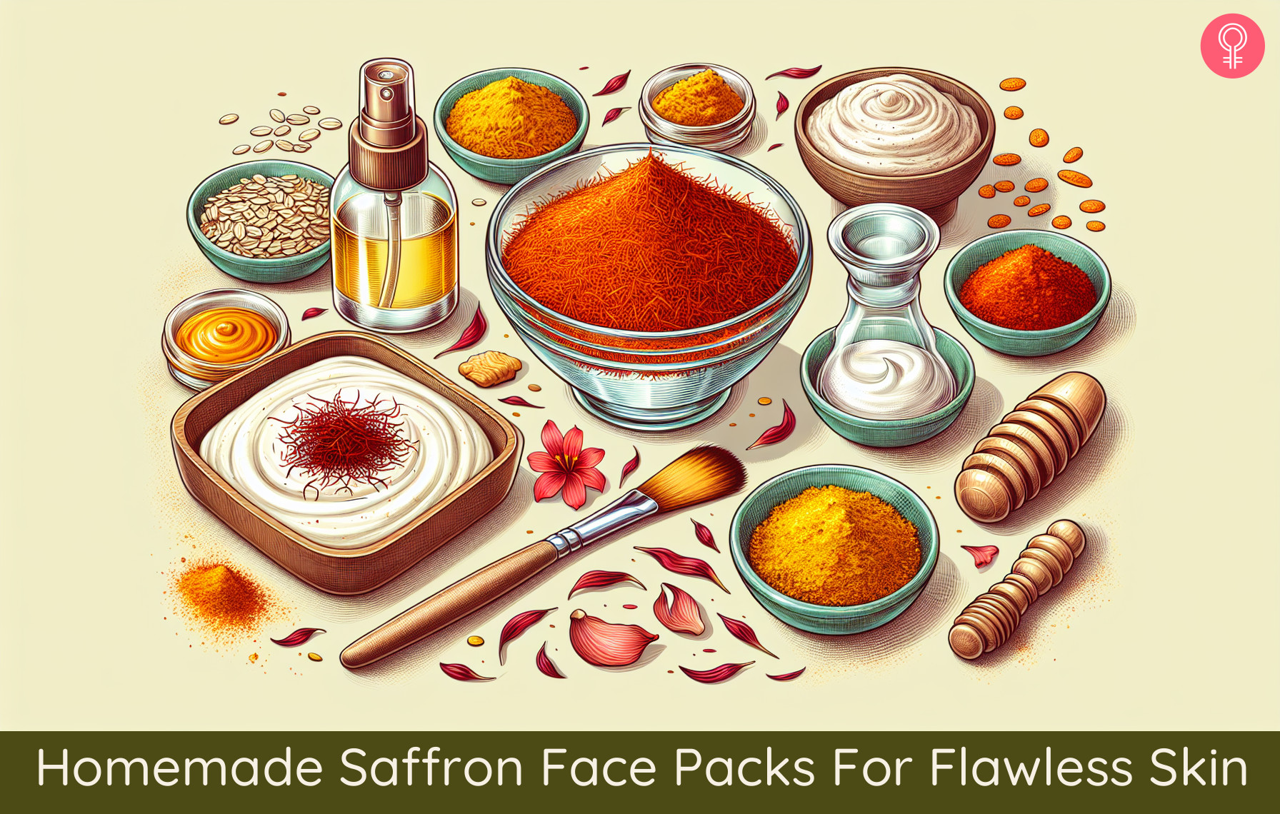 saffron face packs for flawless skin_illustration