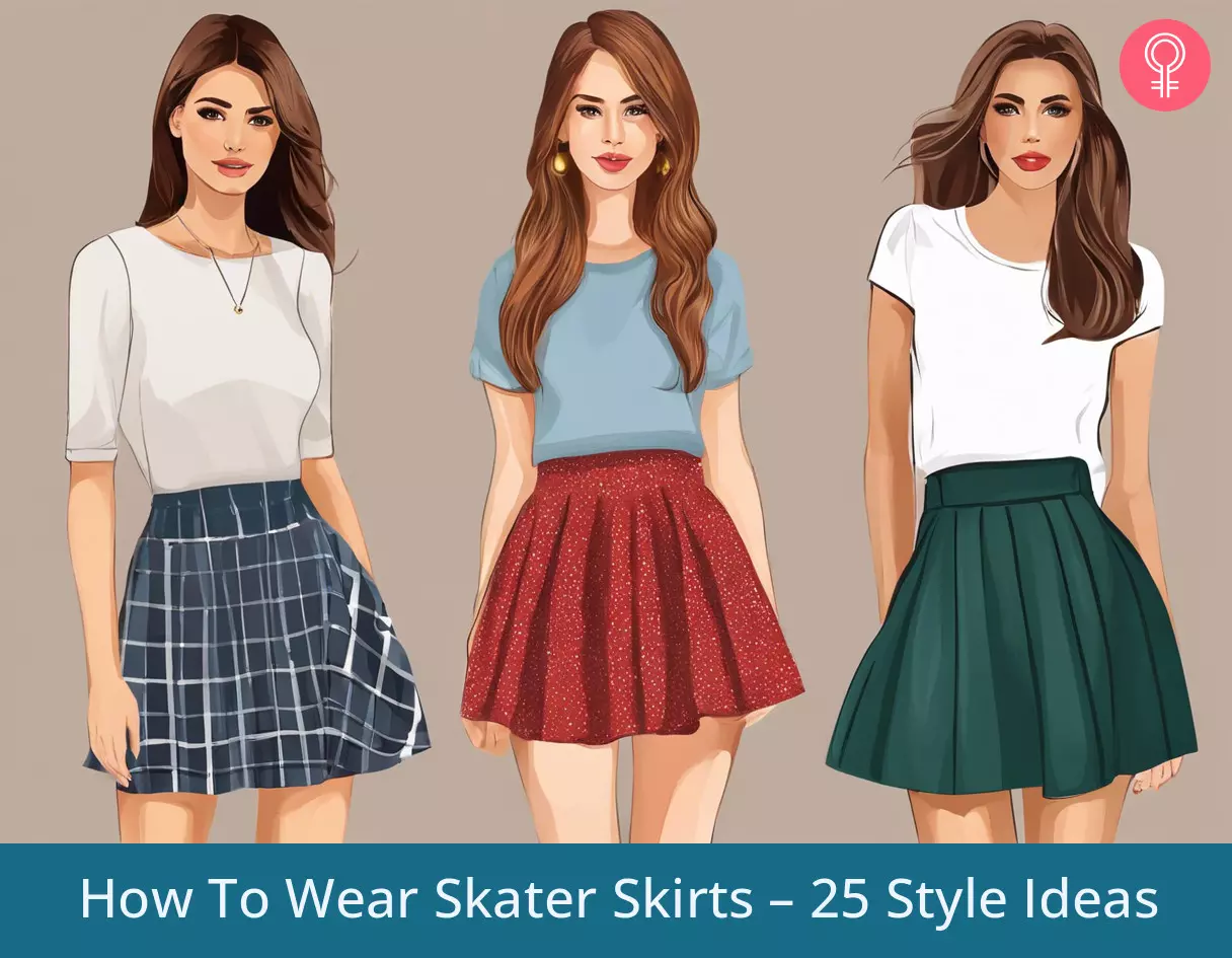 Red and black skater skirt outfit 2025