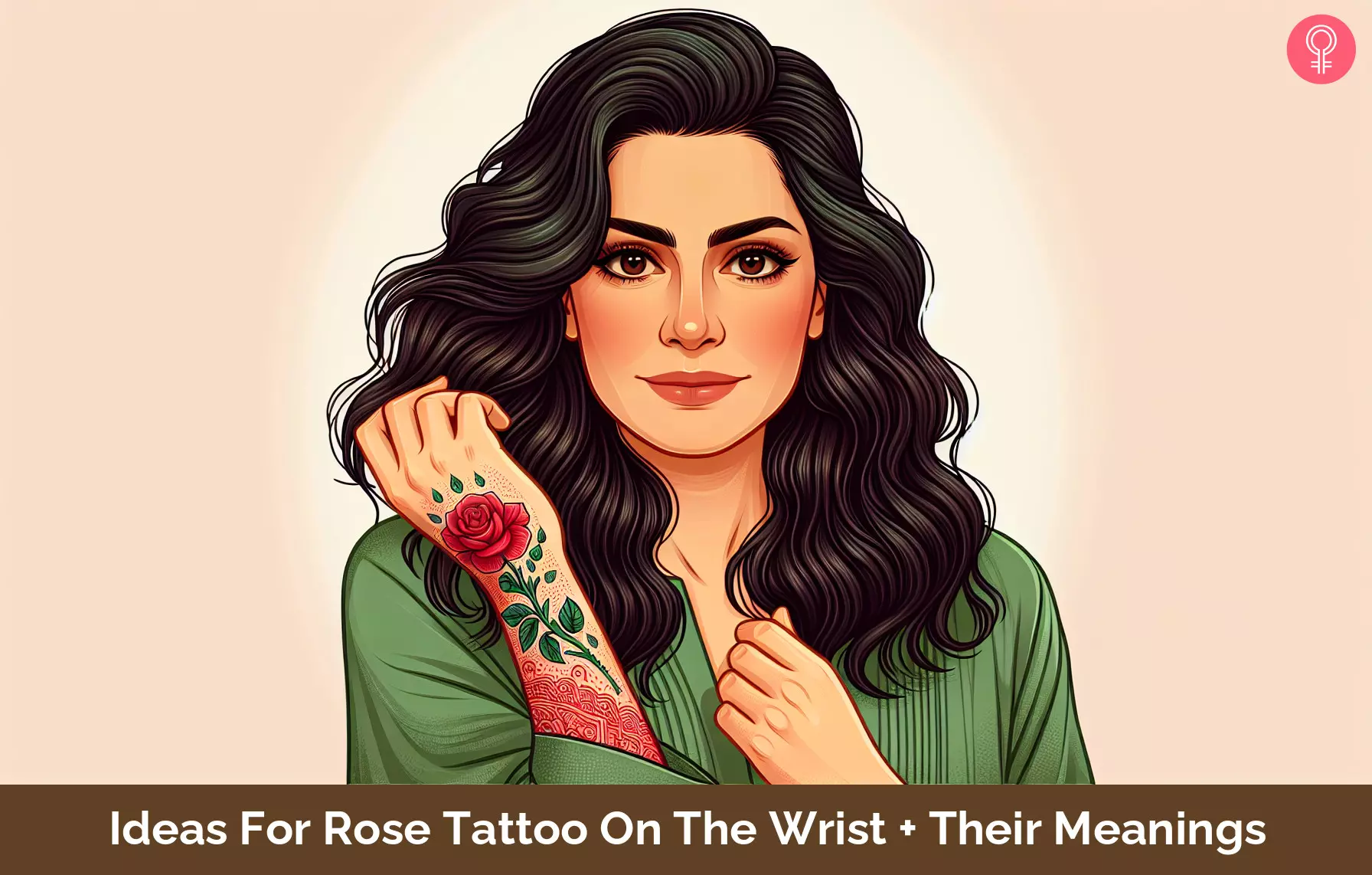 rose tattoo on wrist