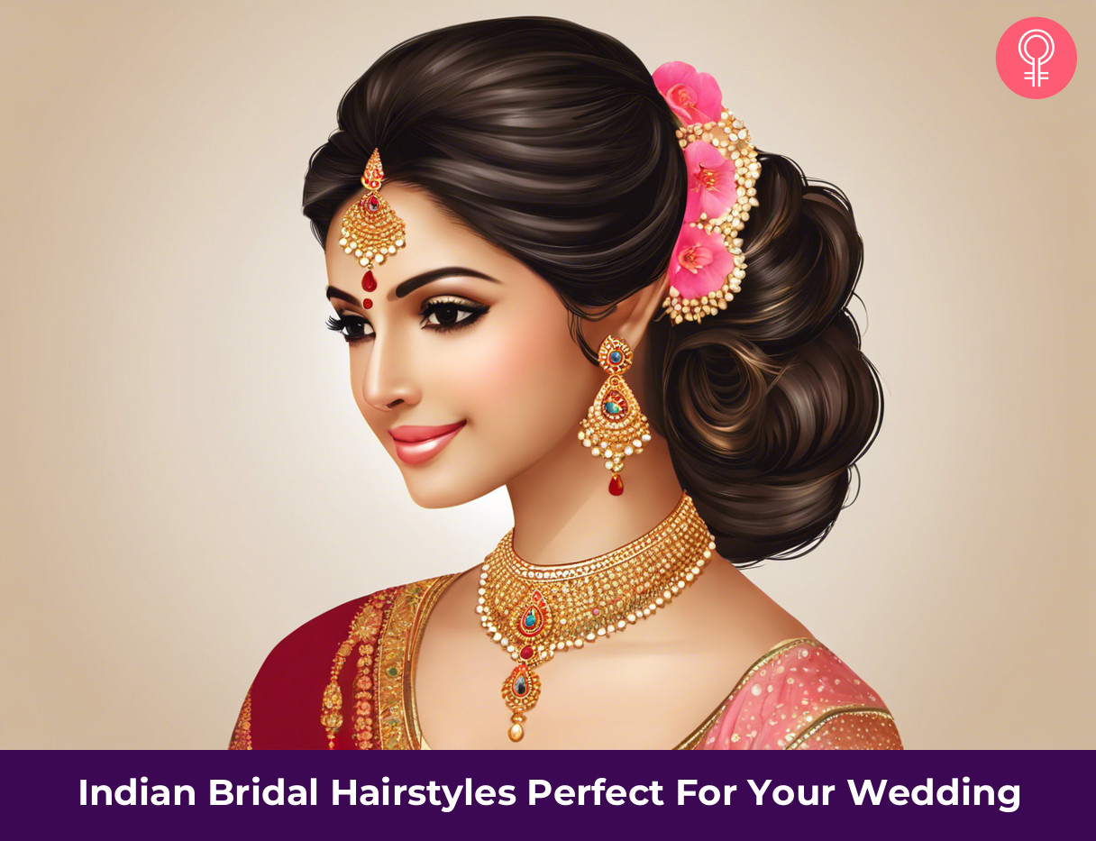 32 Magnificent South Indian Bridal Hairstyles - ShaadiWish | Bridal hair  buns, South indian wedding hairstyles, Bridal hairstyle indian wedding