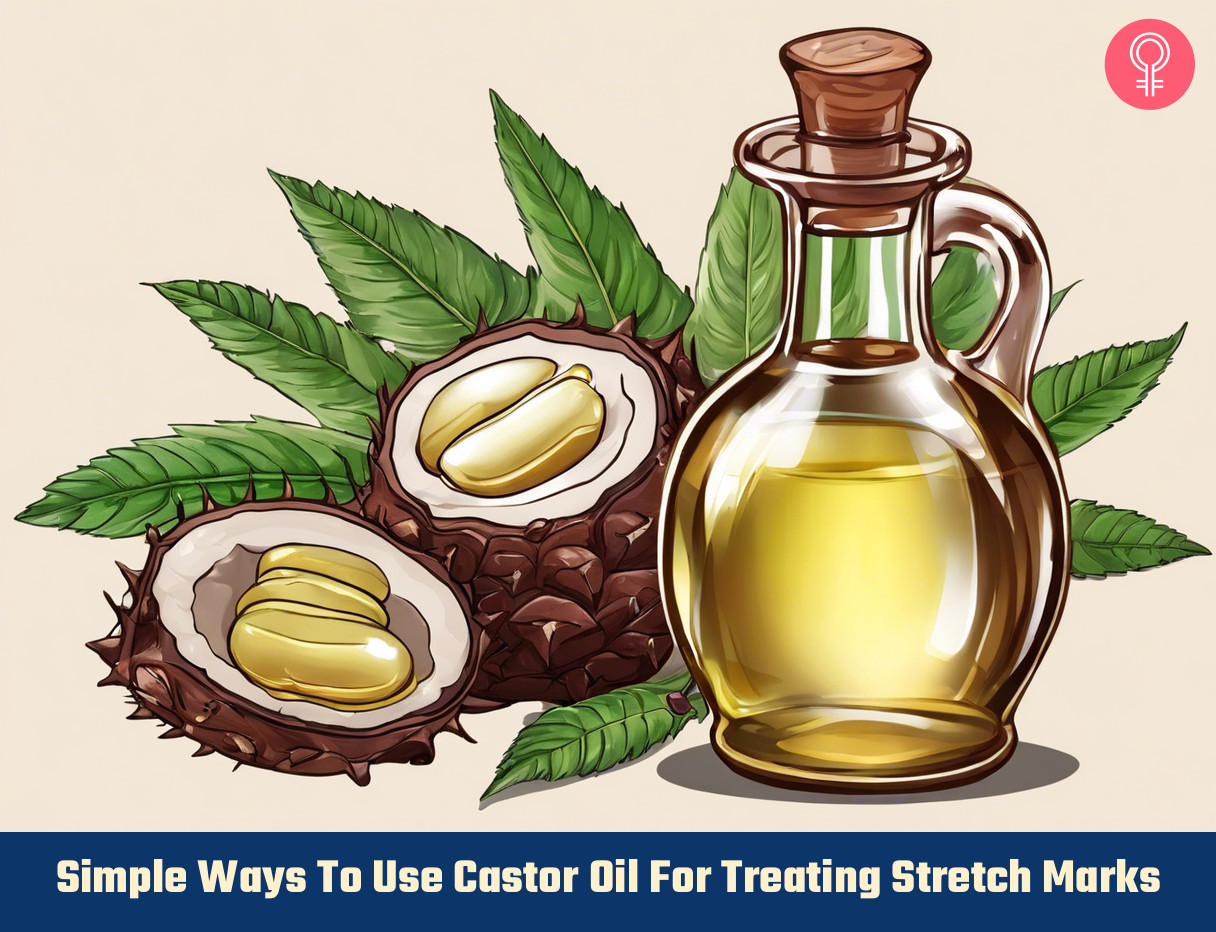 castor oil for stretch marks_illustration