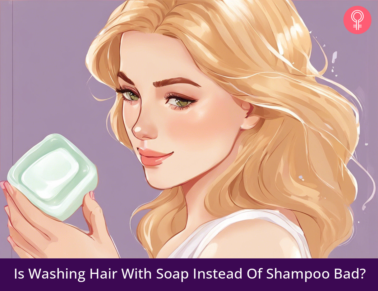 washing hair with soap