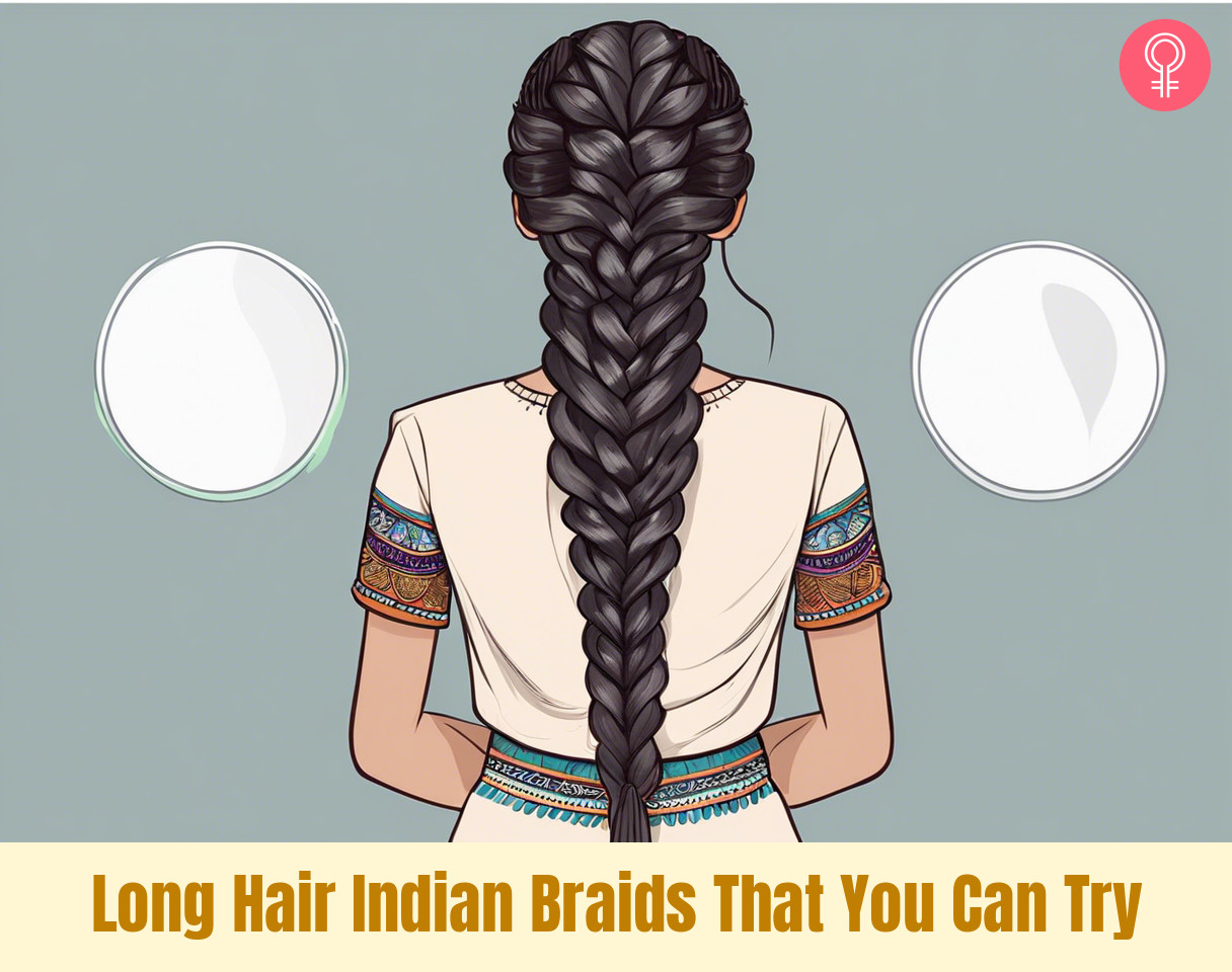 long hair indian braids_illustration