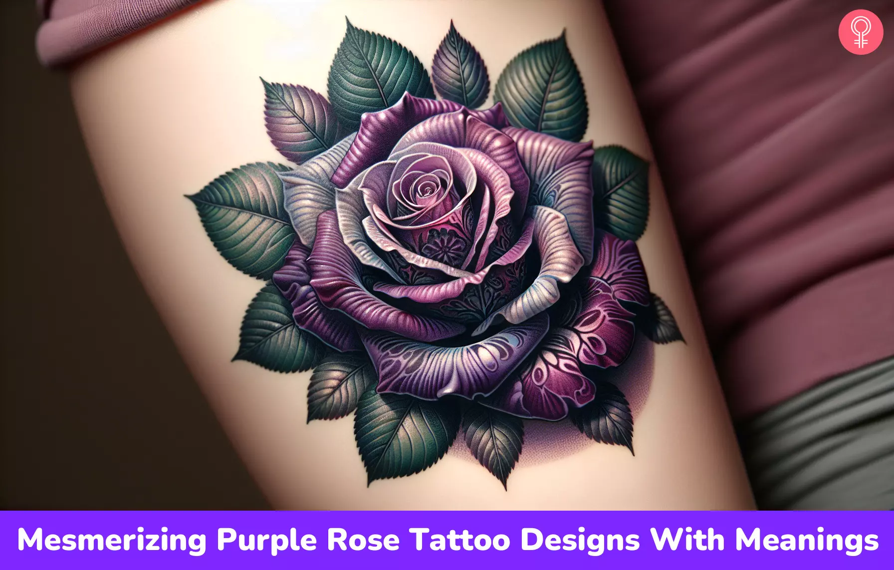 Purple rose tattoos_illustration