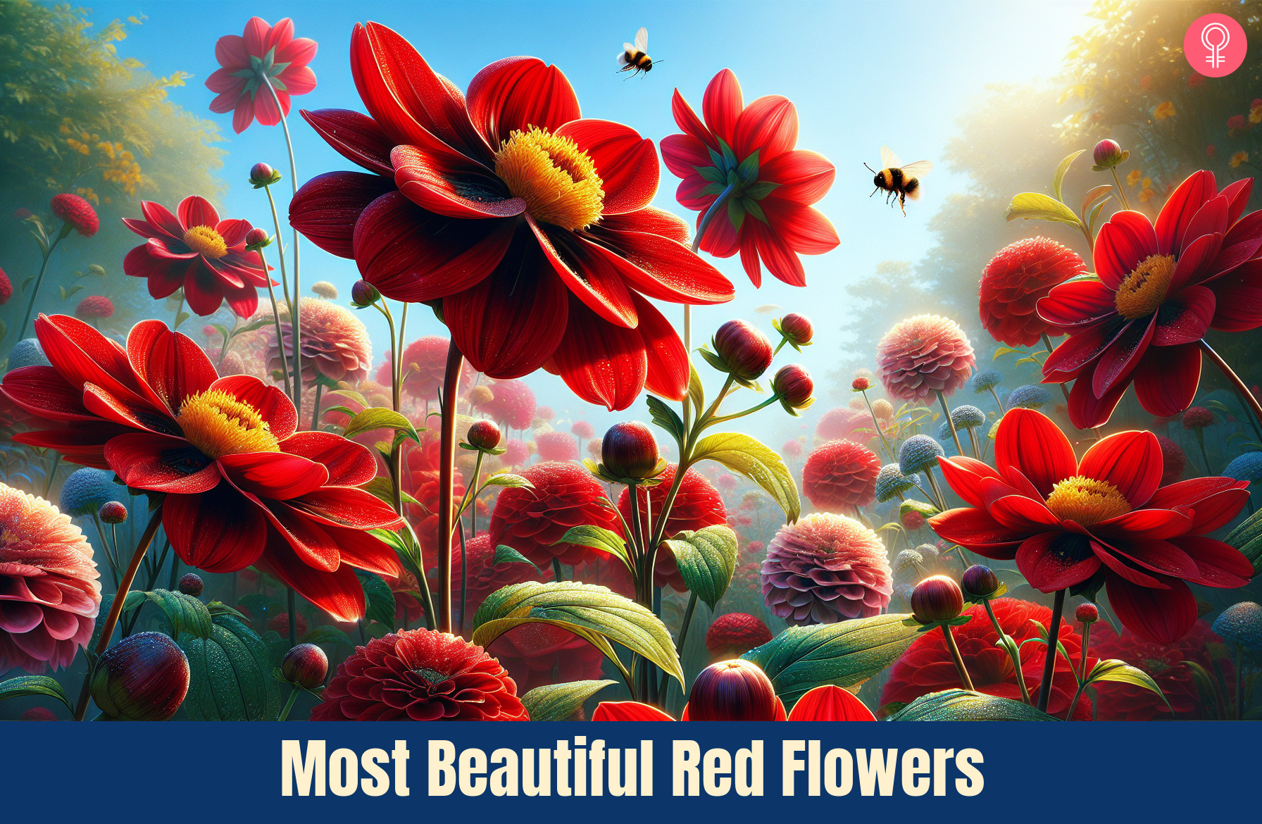 Beautiful Red Flowers_illustration