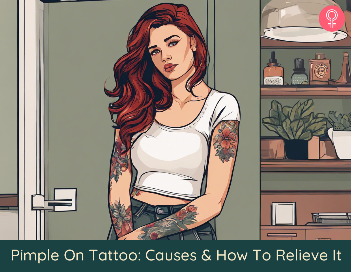 pimple on tattoo