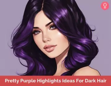 Purple Highlights Ideas For Dark Hair