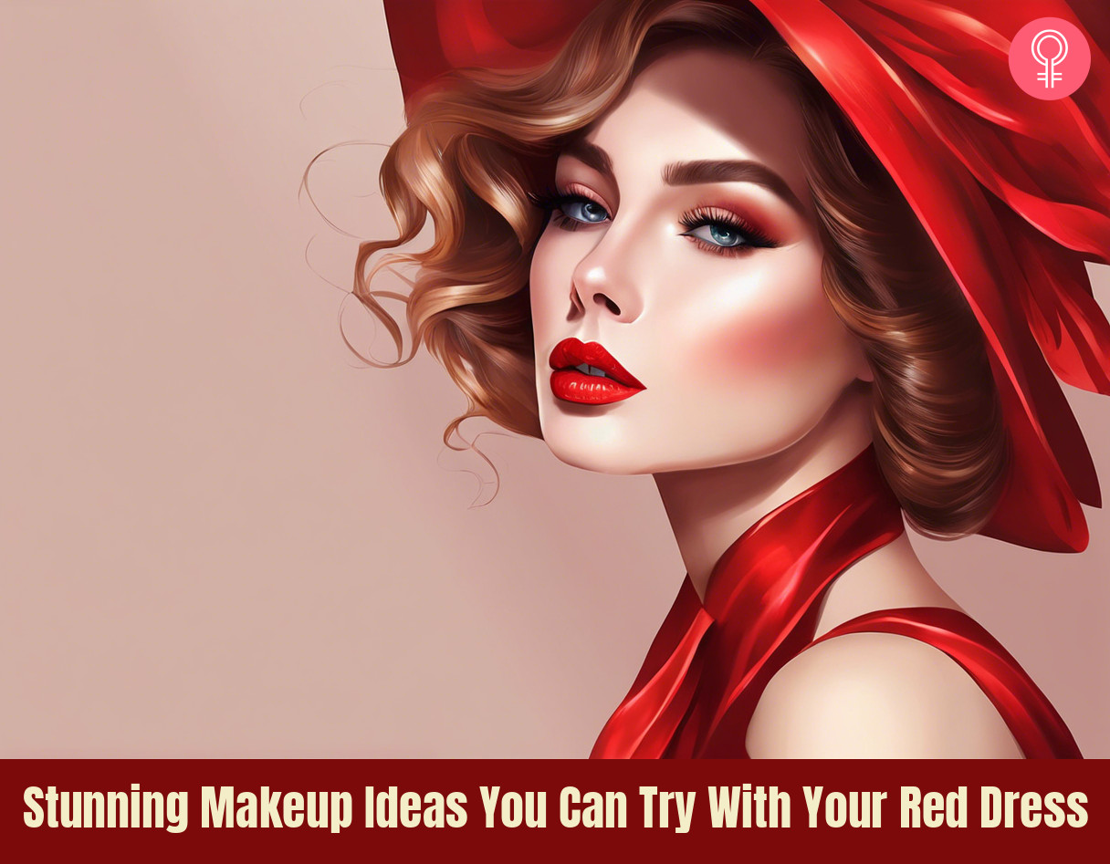 makeup for red dress