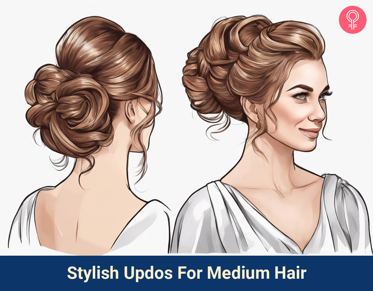 updos for medium hair_illustration