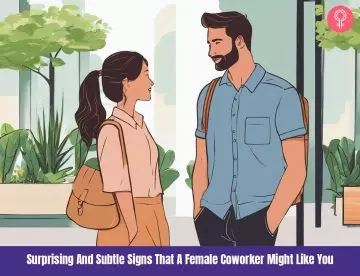 signs female coworker likes you