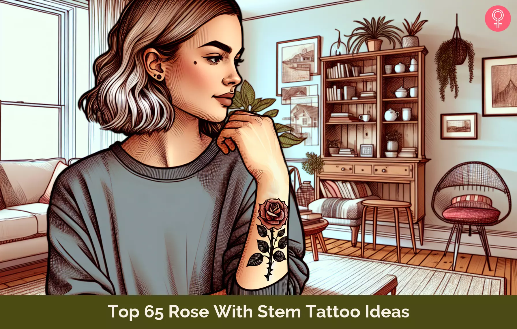 Top 65 Rose With Stem Tattoo Ideas