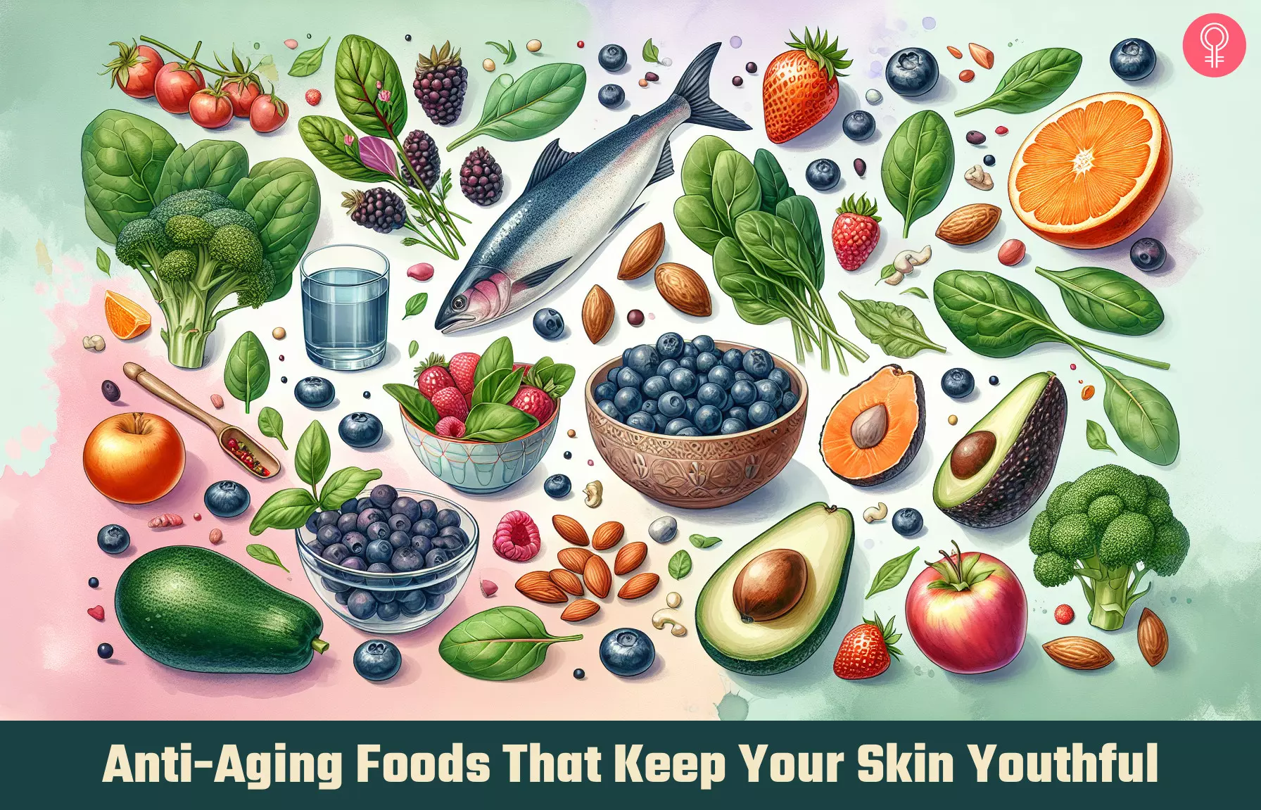 foods for anti-aging skin_illustration