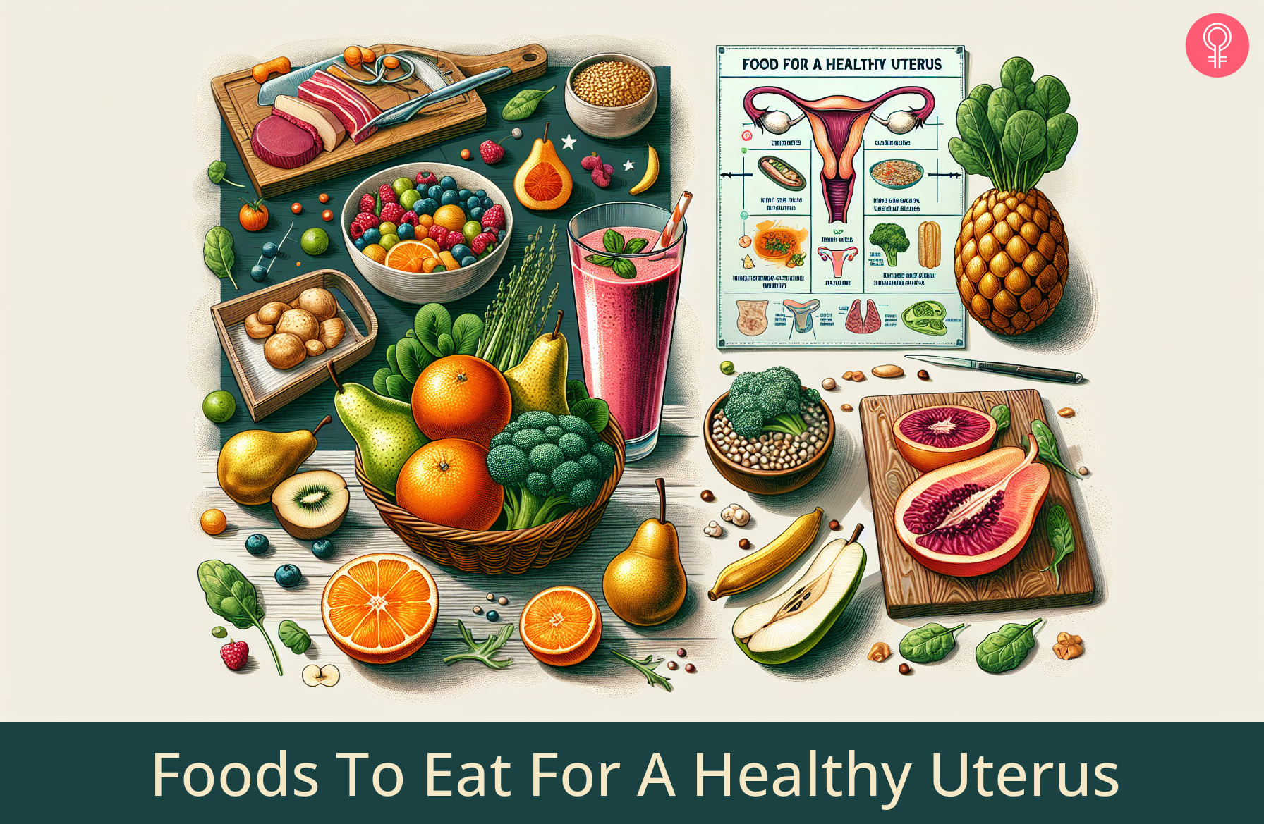 food for healthy uterus_illustration