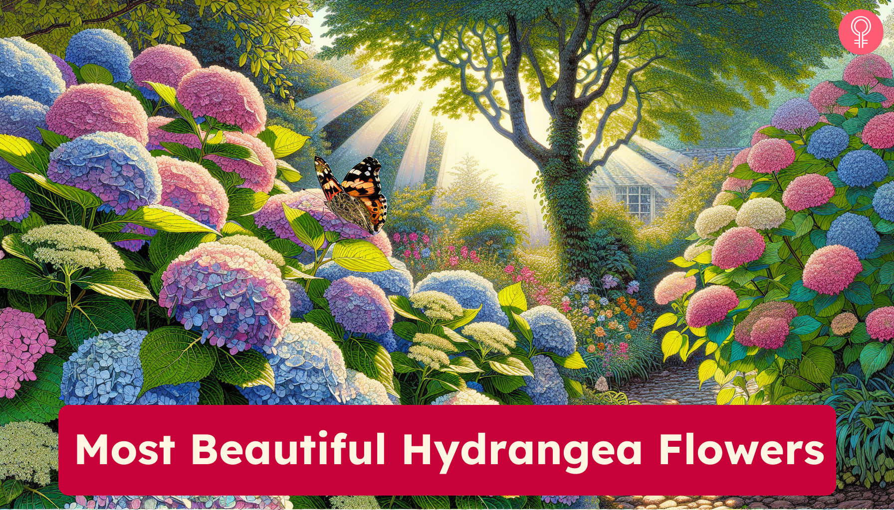 Beautiful Hydrangea Flowers_illustration